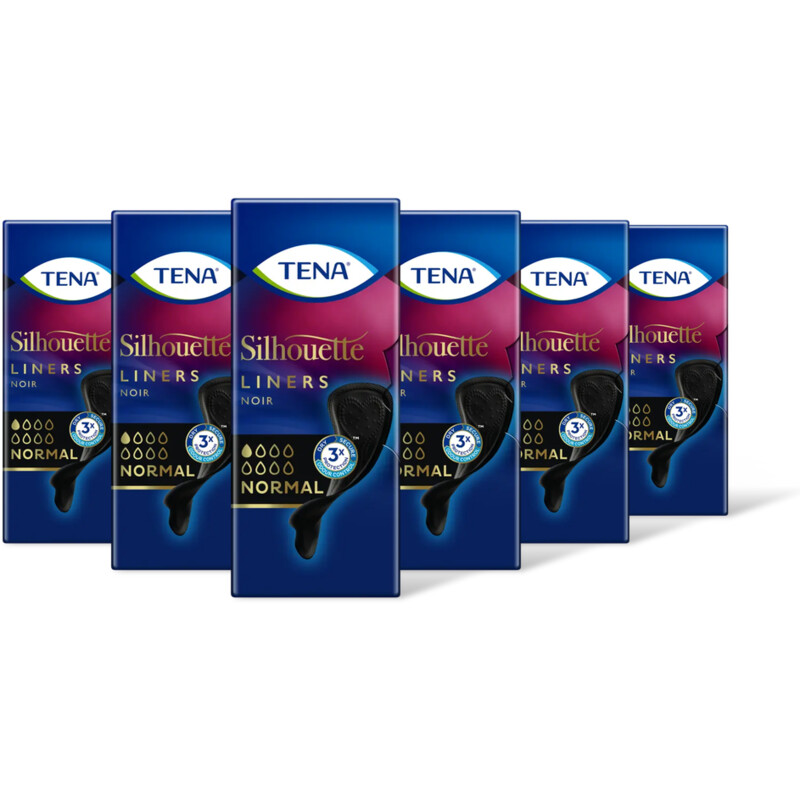 Tena Silhouette noir inlegkruisjes 6-pack