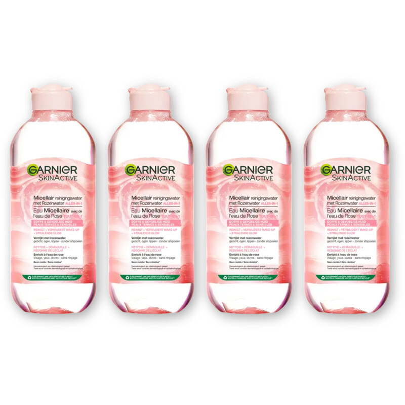 Garnier Rozenwater micellair reinigingswater 4pk