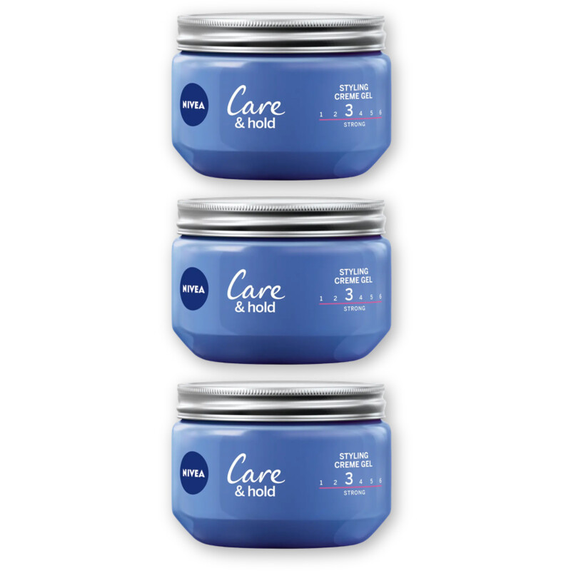 NIVEA Care & hold styling creme gel 3-pack