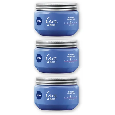 NIVEA Care & hold styling creme gel 3-pack