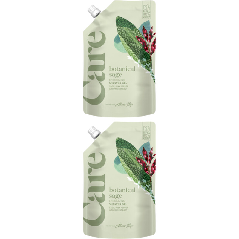 Care Botanical sage shower gel refill 2-pack