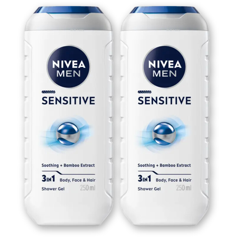 NIVEA Men sensitive douchegel 3-in-1 2-pack