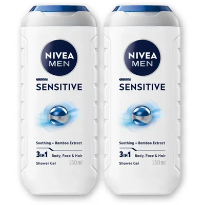 NIVEA Men sensitive douchegel 3-in-1 2-pack