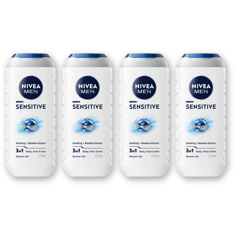 NIVEA Men sensitive douchegel 3-in-1 4-pack