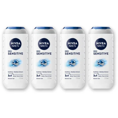 NIVEA Men sensitive douchegel 3-in-1 4-pack