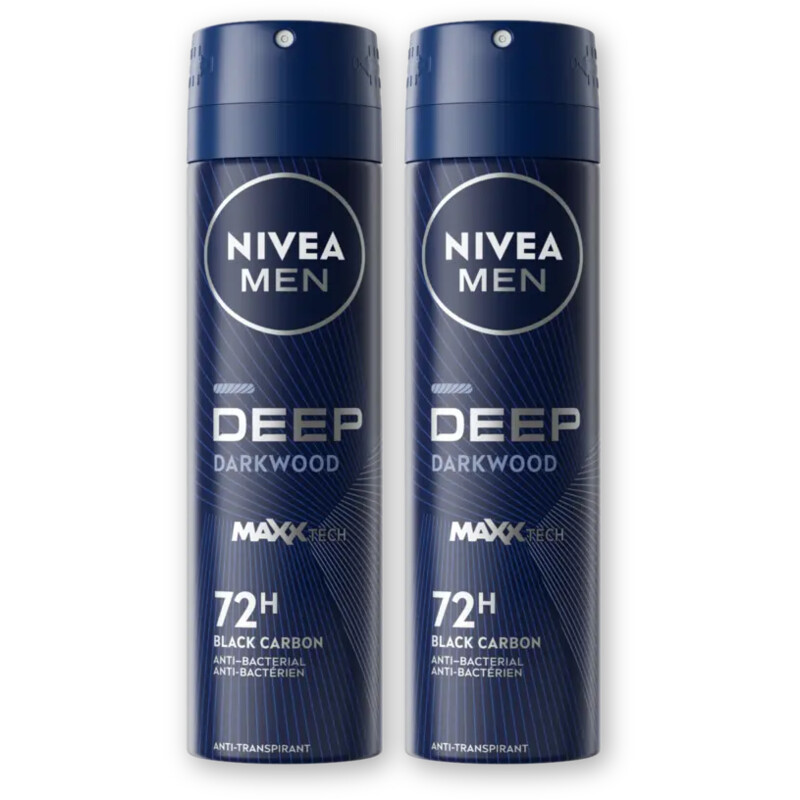 NIVEA Men deep black carbon anti-transp 2-pack