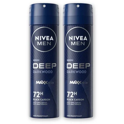 NIVEA Men deep black carbon anti-transp 2-pack