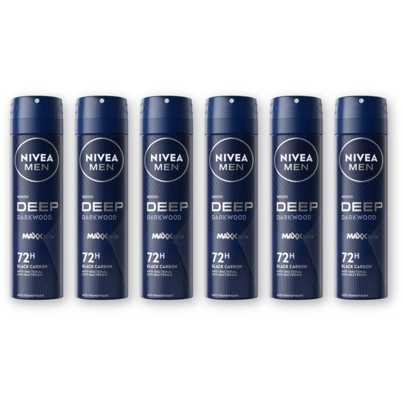 NIVEA Men deep black carbon anti-transp 6-pack