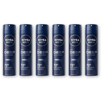 NIVEA Men deep black carbon anti-transp 6-pack