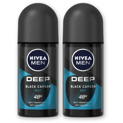 NIVEA Men deep beat anti transpirant rol 2-pck