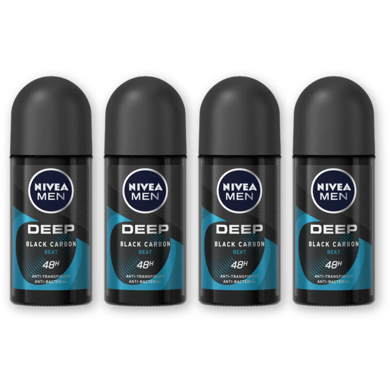 NIVEA Men deep beat anti transpirant rol 4-pck