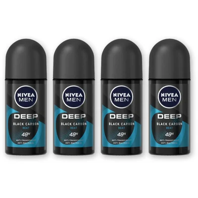 NIVEA Men deep beat anti transpirant rol 4-pck