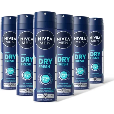 NIVEA Men dry fresh anti transpirant spray 6pk