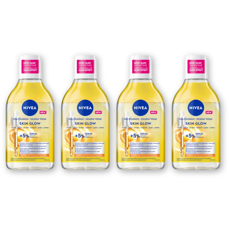 NIVEA Skin glow micellair water 4-pack