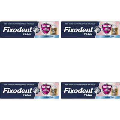 Fixodent Plus kleefpasta duo bescherming 4-pack