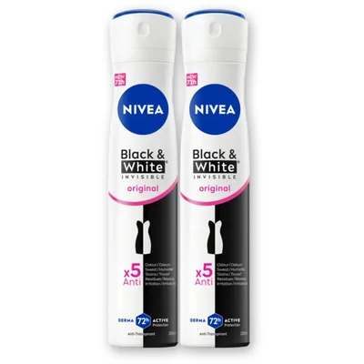 NIVEA Black & white original anti-transp 2pack