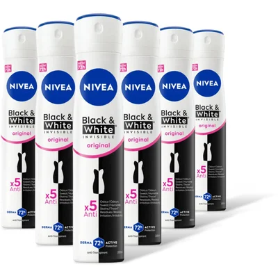 NIVEA Black & white original anti-transp 6pack