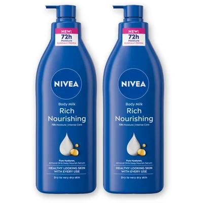 NIVEA Verzorgende body milk met pomp 2-pack