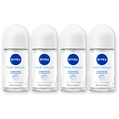 NIVEA Fresh natural deodorant roller 4-pack