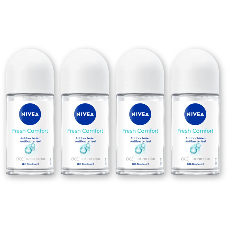 NIVEA Fresh comfort deodorant roller 4-pack