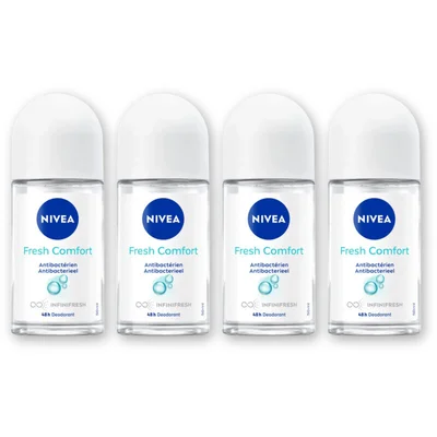 NIVEA Fresh comfort deodorant roller 4-pack