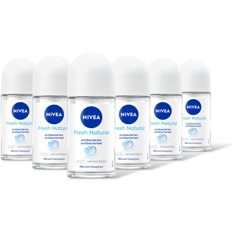 NIVEA Fresh natural deodorant roller 6-pack