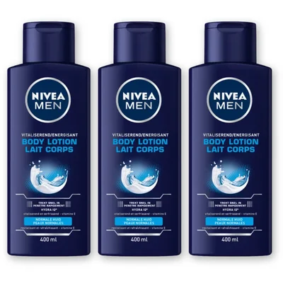 NIVEA Men vitaliserende body lotion 3-pack