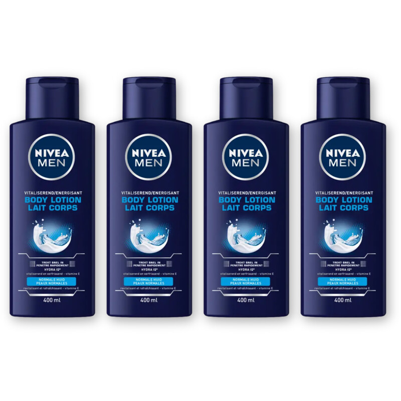 NIVEA Men vitaliserende body lotion 4-pack