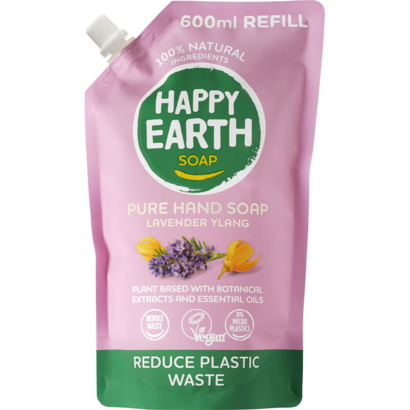 Happy Earth Pure hand soap lavender ylang refill