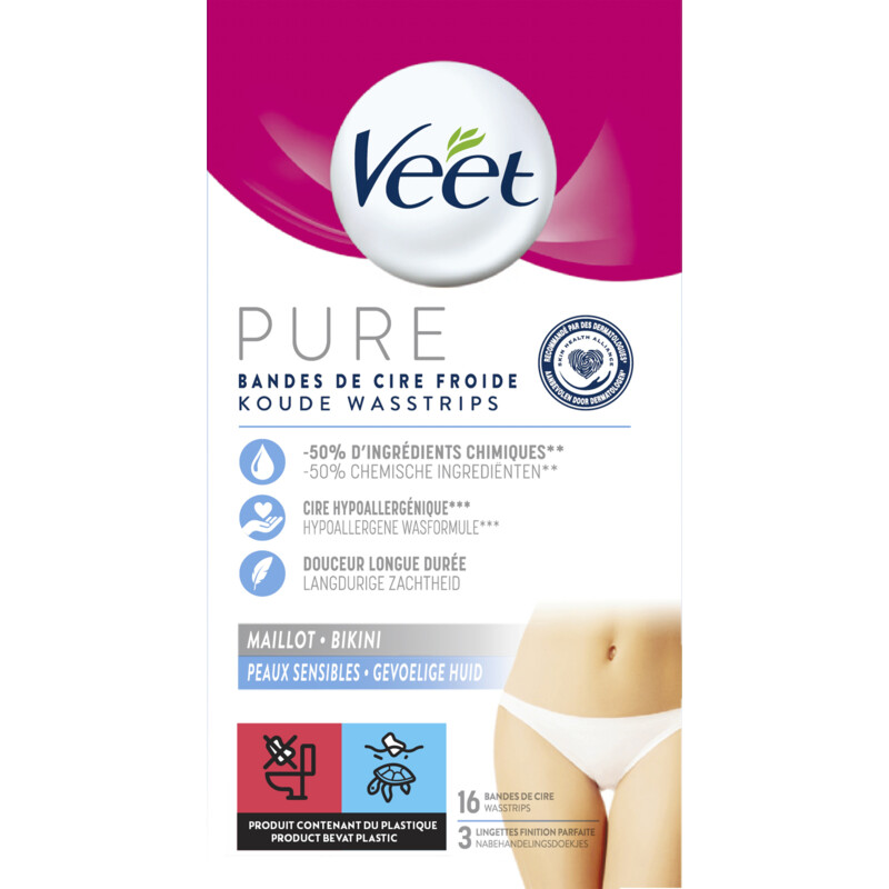 Veet Pure ontharingsstrips bikini gevoelig