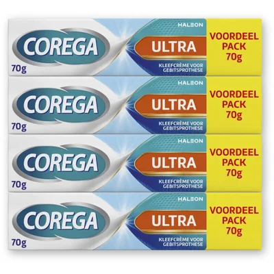 Corega Ultra kleefcreme gebitsprothese vrdl 4pk