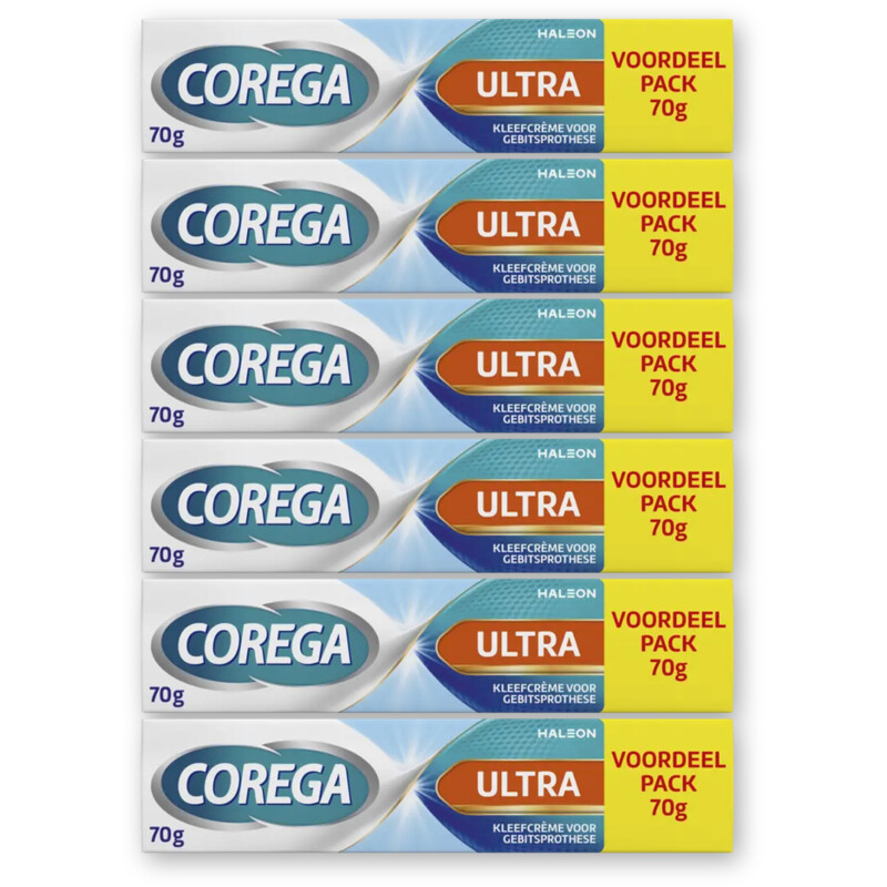 Corega Ultra kleefcreme gebitsprothese vrdl 6pk