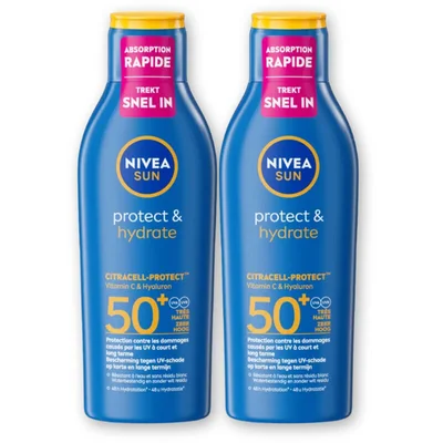 Nivea Sun Protect hydrate zonnemelk spf50+ 2-pack