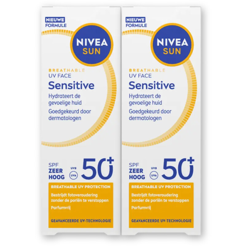 Nivea Sun Sensitive UV face spf50+ 2-pack