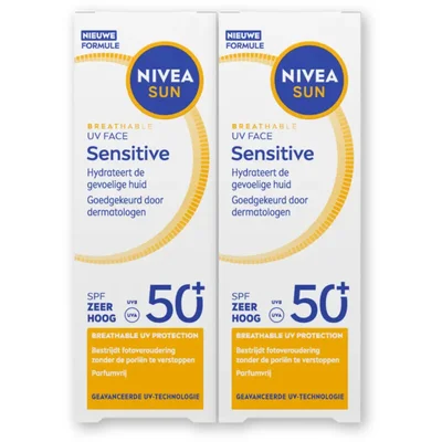 Nivea Sun Sensitive UV face spf50+ 2-pack