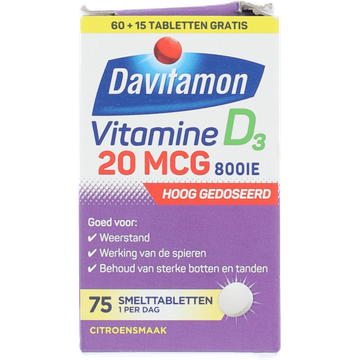Davitamon Vitamine D3 forte smelt tabletten