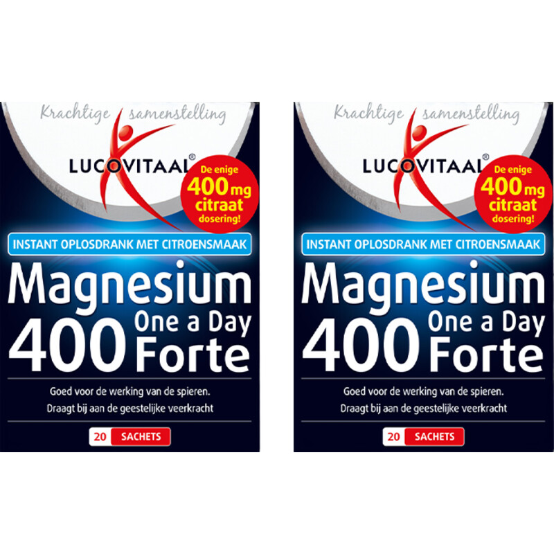 Lucovitaal Magnesium 400 one a day forte 2-pack
