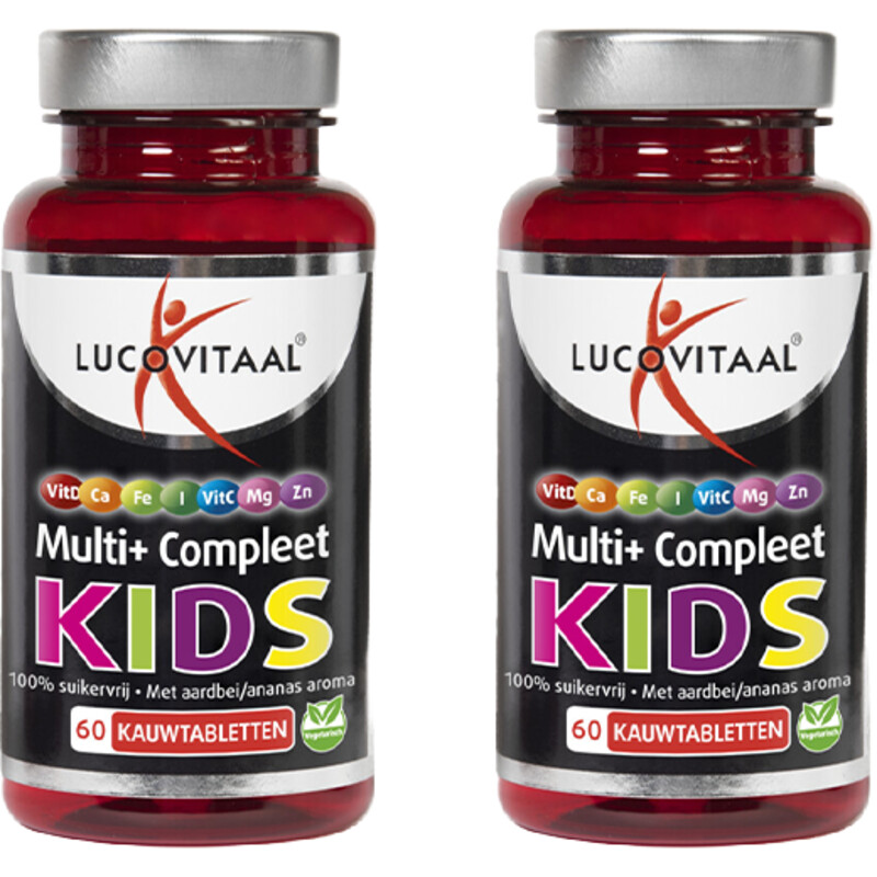 Lucovitaal Multi+ compleet kids kauwtablet 2-pack