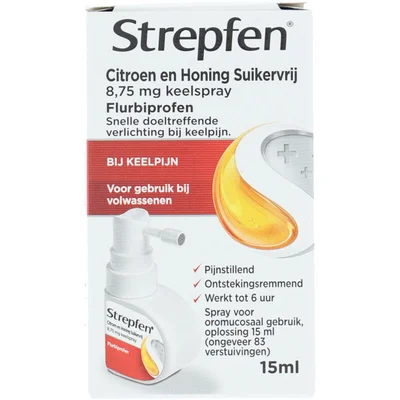 Strepfen Keelspray citroen & honing