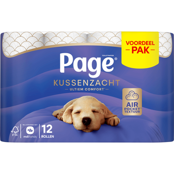 Page Kussenzacht toiletpapier voordeelpak