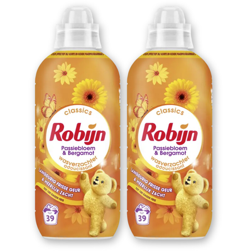 Robijn Wasverzachter passiebloem & berga 2-pack