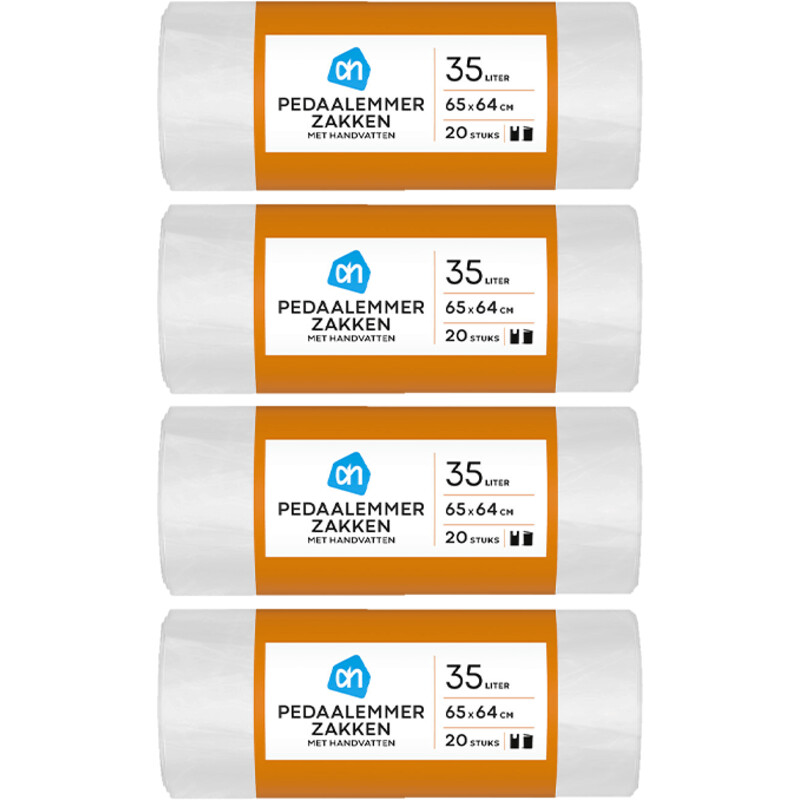 AH Pedaalemmerzakken 35 liter 4-pack