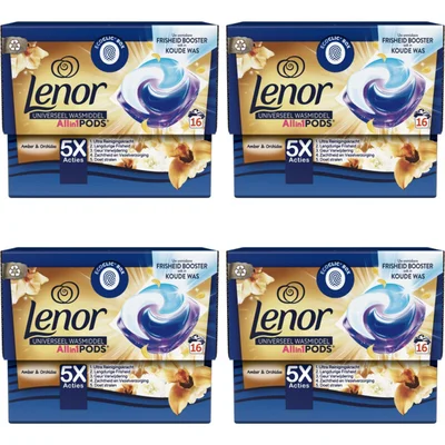 Lenor Pods goud orchidee wasmiddelcap 4-pack