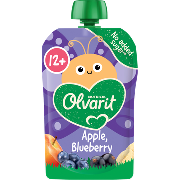 Olvarit Knijpfruit apple, blueberry 12m+