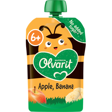 Olvarit Knijpfruit apple, banana 6m+