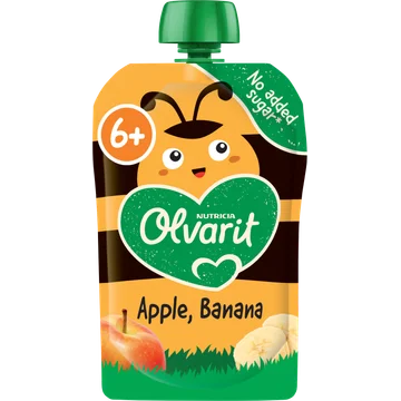 Olvarit Knijpfruit apple, banana 6m+