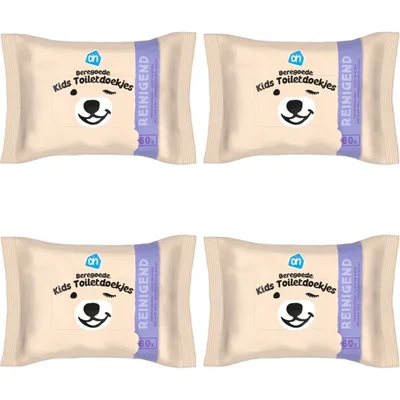 AH Beregoede kids toiletdoekjes 4-pack