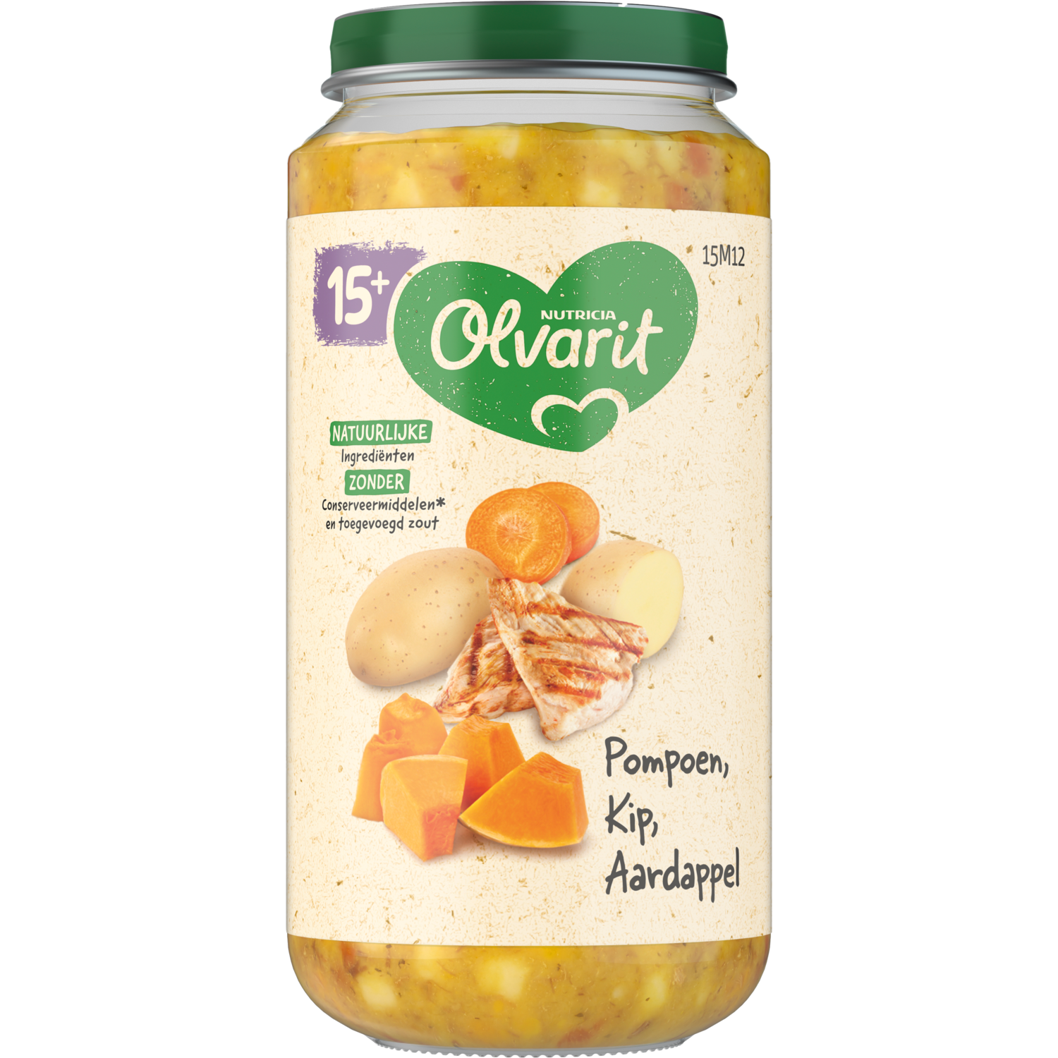 Olvarit Pompoen kip aardappel 15m+