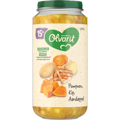 Olvarit Pompoen kip aardappel 15m+