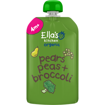 Ella's kitchen Knijpfruit pears, peas + broccoli 4m+